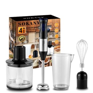 Mixeur plongeant Sokany 4 en 1 SK-1711-4, 5 vitesses réglables, préparateur de nourriture pour bébé, hachoir à viande, robot culinaire en acier inoxydable - Product Image 4