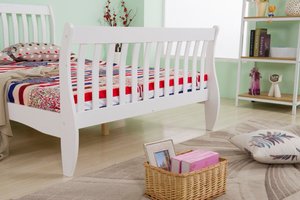 Hiện đại rắn thông giường bằng gỗ khung duy nhất đôi Vua Kích thước có sẵn 3ft 4ft <span class=keywords><strong>6ft</strong></span> 5ft Kích thước gỗ rắn Slatted khung cơ sở - Product Image 2