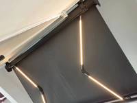 Auvent de terrasse réglable pour extérieur, personnalisé, moderne, bioclimatique, motorisé, robuste, cassette intégrale, éclairage LED, balcon de luxe