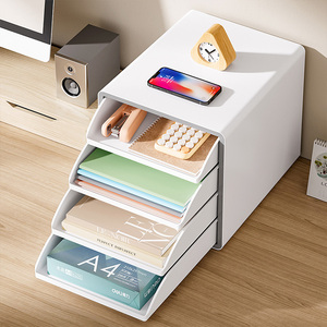 Moderne eingebaute <span class=keywords><strong>4</strong></span> Ebenen Schiebe schublade Büro Dokumente Organizer Aufbewahrung sbox offenen Akten schrank - Product Image 3