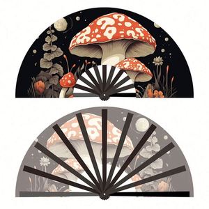 UV Printing Big Customized Print Rave <b>Hand</b> Fan Large Folding Fans for Festivals - Product Image 5