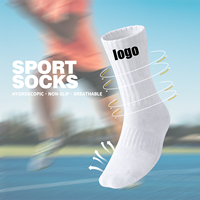(KH) Chaussettes de sport athlétiques en coton pour hommes, modèle tube, personnalisables avec logo brodé, design tricoté sur mesure