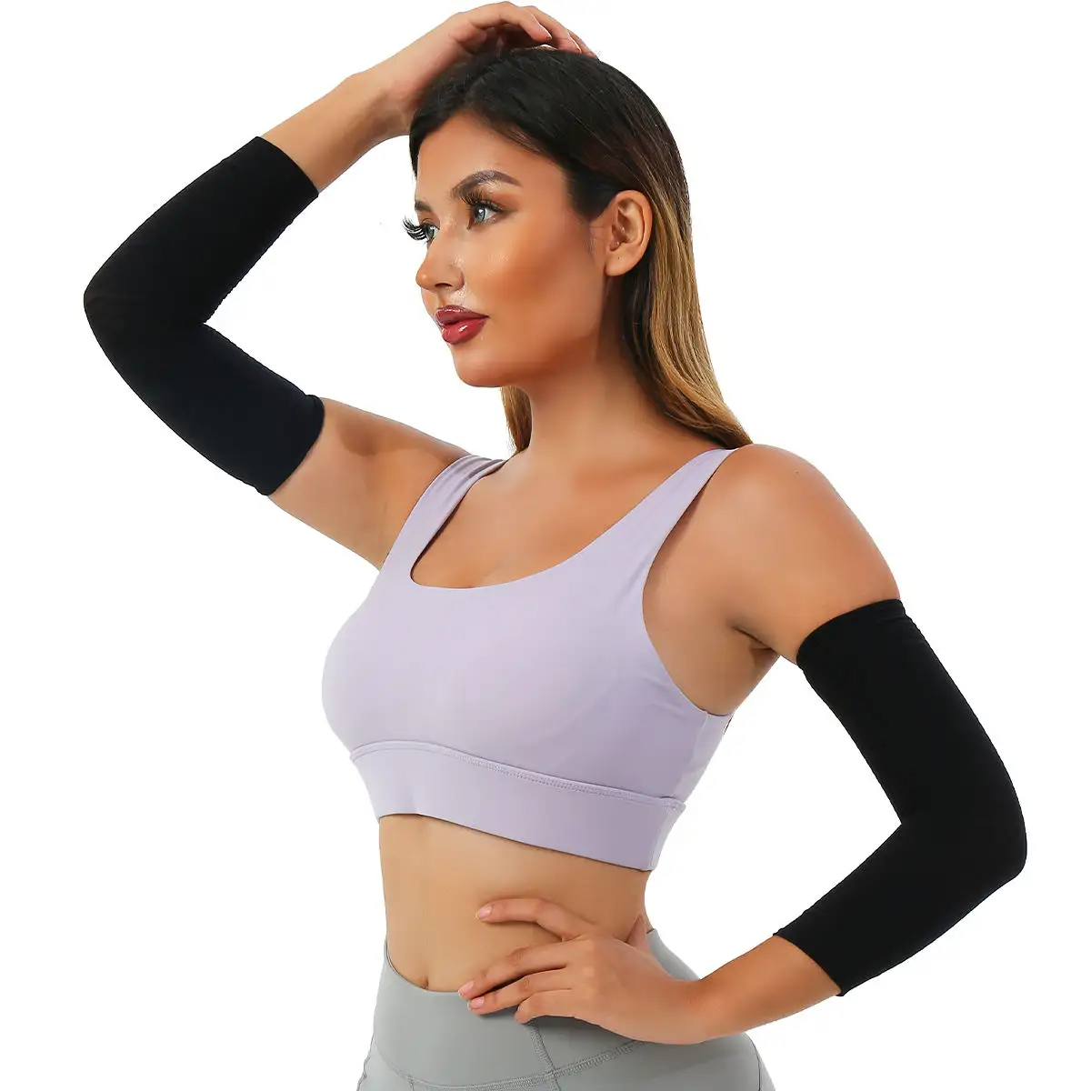 Bras de Fitness pour femmes et filles, perte de poids, 1 paire, bras amincissant, bras de Compression élastique, Sport, vente en gros