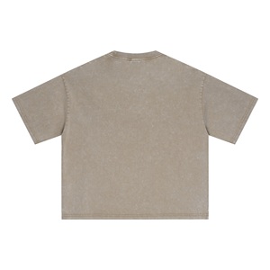 工場卸売 100%コットン 高品質 メンズ ヘビーウェイトTシャツ ウォッシュド ヴィンテージ風 トレンド ストリートウェアTシャツ カスタムDTGプリント - Product Image 3