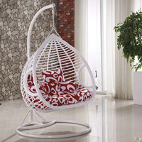 XIUNAN Moderne Intérieur/Extérieur Jardin Suspendus Oeuf Chaises Deux-Swing Paresseux Patio Rotin Meubles En Plastique Métal pour La Maison Hôtel
