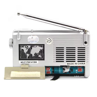 Radio multifonction portable Vofull FM AM SW avec enregistreur USB MP3 carte TF réveil haut-parleur batterie rechargeable