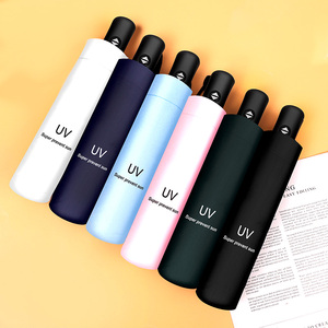 Paraguas plegable automático para lluvia, sombrilla pequeña UV personalizada, promocional, venta al por mayor, 3 pliegues - Product Image 1