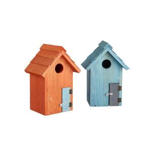 Küçük kuşlar için yaratıcı bitmemiş ahşap kuş evi DIY dekorasyon veya asılı için hayvan oyma ile cilalı kafes - Product Image 6