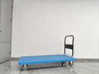Carretilla de Plataforma Plegable Industrial con Asa, Gran Capacidad de Carga, Carro de Plástico para Logística de Almacén