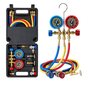 HUBEN Manifold <span class=keywords><strong>Gauge</strong></span> Set R410A R22 R404A HVAC A/C Kältetechnik Lades ervice Diagnose kältemittel 5ft Schlauch - Product Image 6