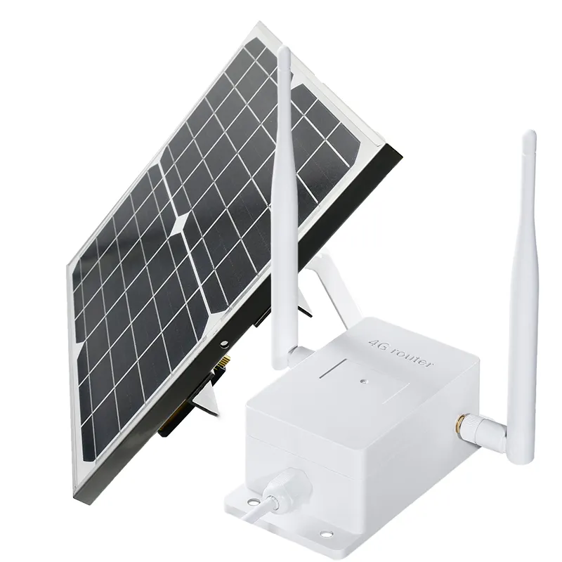 Tenaga Surya 4G Router Outdoor Lte Wifi Kartu SIM 3G Router Kartu SIM 3G WiFi untuk Jaringan Kabel GSM Tahan Air Router