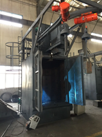 Machine de sablage à crochet Delong pour le nettoyage des bouteilles de GPL et des jantes en alliage d'aluminium, élimination de la rouille