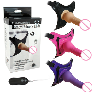 8/8.5/<span class=keywords><strong>9</strong></span> <span class=keywords><strong>Inch</strong></span> Lange Siliconen Riem Op <span class=keywords><strong>Dildo</strong></span> Super Zachte Vibrerende Dong Riem Op Penis Slipje Harnas Dick Voor Vrouwelijke Lesbische - Product Image 2