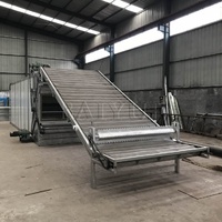 Máquina secadora de rodillos de malla para rodajas de yam, bayas de goji y granos, secadora transportadora