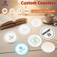 Sous-verres en papier personnalisés de qualité alimentaire, imprimés, jetables, pour mariage, fête, hôtel, maison, écologiques, recyclables, biodégradables