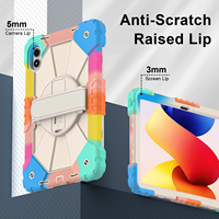 Étui de protection robuste antichoc avec support pour tablette Xiaomi POCO M1/Redmi Pad 2 Pro 12.1 pouces 2025, avec dragonne rotative à 360° et béquille