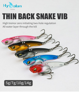 Leurre de pêche en métal Thin‑Back Snake Vib, hameçon triple 6066 renforcé 4X, appât vibrant coulant pour eau douce et eau salée, pour la pêche au bar - Product Image 6
