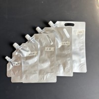 Pochette souple en aluminium avec bec verseur PET/AL/PE de qualité alimentaire, sac stand-up avec bouchon à vis PP pour emballage de jus, miel, sauces et liquides, impression personnalisée