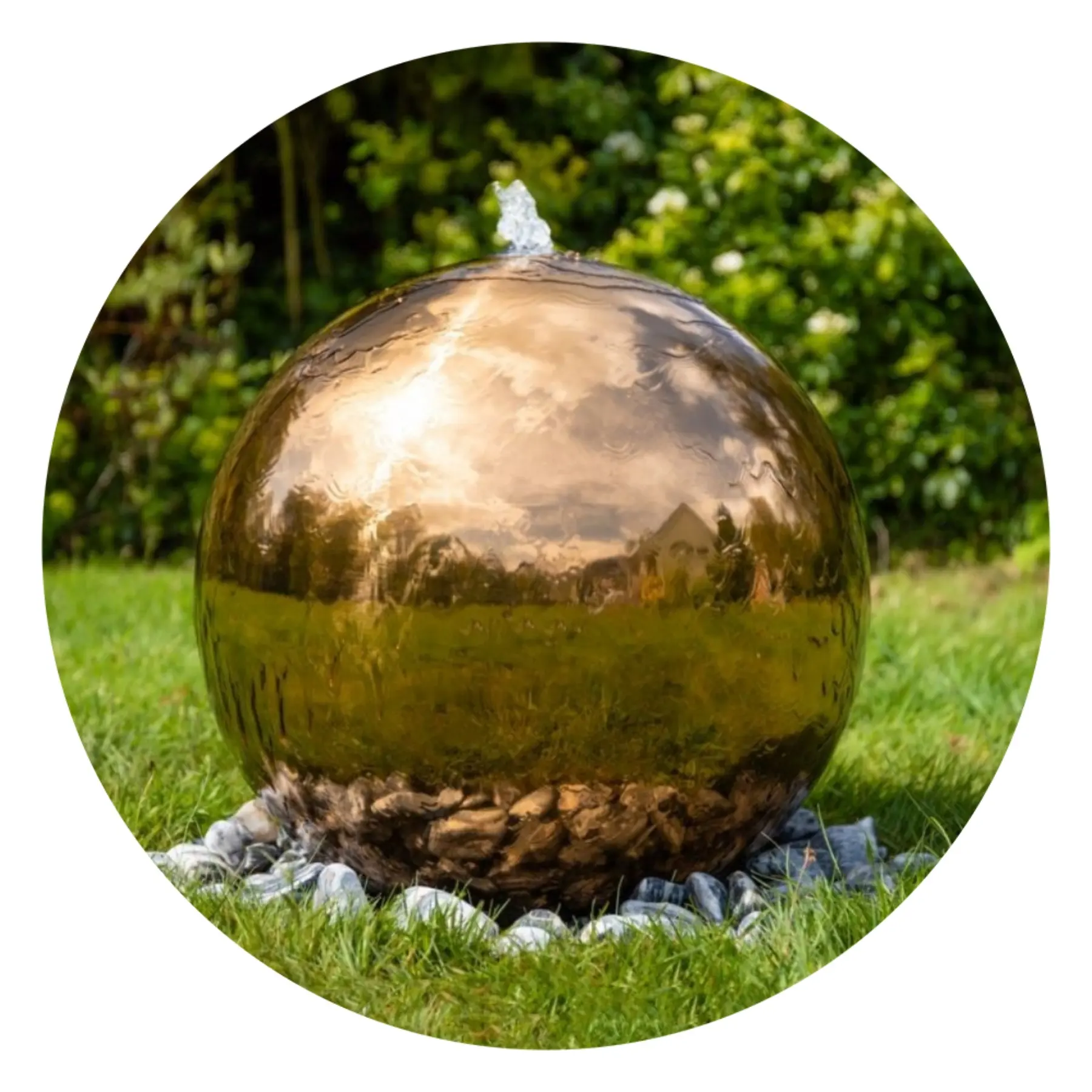 Garten wasserfälle Große Metall Edelstahl Kugel Brunnen Skulptur