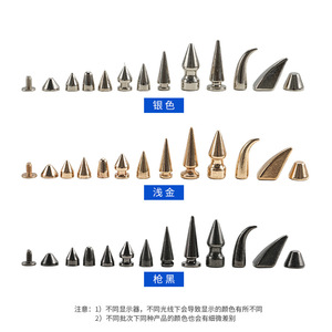 Rebacca Alloy Rivet Studs Semi-Tubular Bullet Head <b>Punk</b> Spikes For <b>Jacket</b> Backpack Apparel DIY Decoration - Product Image 5