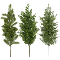 Aiguilles de pin en plastique, simples, pour feuilles de pin et de cyprès, deux couleurs, plante verte d'intérieur, arrangement floral, pin artificiel, 60 cm
