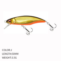 Leurre de pêche 50mm 3.5g pour achigan et poisson mandarin d'eau douce, petit modèle coulant