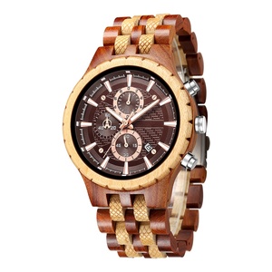 Cronografo Oem personalizzato di lusso orologi in legno <span class=keywords><strong>orologio</strong></span> da polso in legno <span class=keywords><strong>verde</strong></span> e rosso Dropshipping orologi da <span class=keywords><strong>uomo</strong></span> in legno - Product Image 3