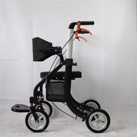 Chariot de courses tout-en-un en aluminium, déambulateur pour personnes âgées avec réglage en hauteur
