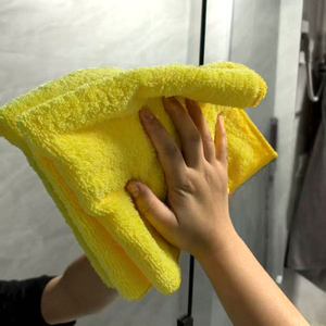 Serviette en microfibre 350gsm 400gsm 40x40, chiffon de nettoyage en gros, serviette de lavage de voiture, pack de 36 pièces, serviette de nettoyage de voiture en microfibre personnalisée - Product Image 2