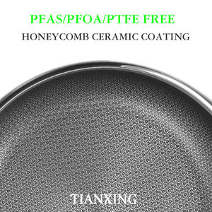 TIANXING triplo strato Edelstahl a nido d'ape Bratpanne antiaderente Set Keramikbeschichtung Kochpann padella a induzione - Product Image 2