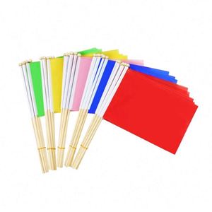Drapeaux à main personnalisés pas chers pour les écoles et les enfants, drapeaux rectangulaires promotionnels à agiter pour les événements - Product Image 1
