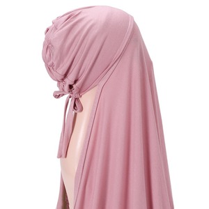 Voile de sport instantané en jersey de coton extensible Sharut de haute qualité pour femmes musulmanes, avec <span class=keywords><strong>bonnet</strong></span> intérieur 2-en-1 intégré - Product Image 5