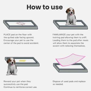 Vente en gros OEM de tapis d'apprentissage super absorbants pour animaux de compagnie, jetables, imperméables, anti-fuites et à séchage rapide pour la propreté des chiots et des chiens - Product Image 4