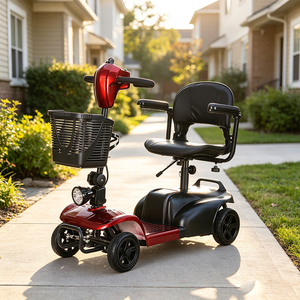 Scooter Eléctrico Plegable de Tres Ruedas, Nuevo, Conveniente <span class=keywords><strong>para</strong></span> Personas <span class=keywords><strong>con</strong></span> Discapacidad, Motor sin Escobillas, <span class=keywords><strong>para</strong></span> Adultos - Batería de 12AH, Alcance de 15km, Velocidad de 10km/h, CE - Product Image 5