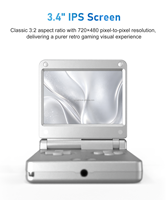 Consola de Juegos Portátil ANBERNIC RG SP Flip con Pantalla de 3.4 Pulgadas, Reproductor de Juegos Portátil con Sistema Linux, Compatible con WI-FI, Consola de Videojuegos Retro