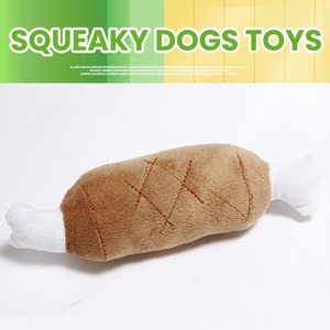 Mainan Gigit hewan piaraan anak anjing mencicit tahan gigit mainan latihan anak anjing mengunyah binatang piaraan lembut tulang pisang - Product Image 6