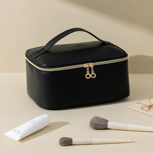 Waterproof Fashion PU Handheld Zipper Makeup <strong>Bag</strong> Women Medium Capacity <strong>Cosmetic</strong> Storage Organizer Travel Daily Use for - Product Image 4