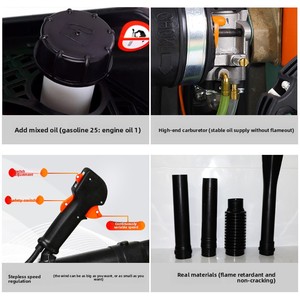 Ventilateur industriel à essence puissant souffleur de feuilles à dos haute puissance avec débit d'air élevé 650 m/<span class=keywords><strong>h</strong></span> et pression du vent 3-5bar - Product Image 3