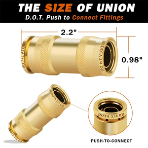Conector de Latón Forjado Boeray con Certificación DOT para Líneas de Aire de Camiones y Sistemas Industriales, 300 PSI, -65F a +200F - Product Image 2