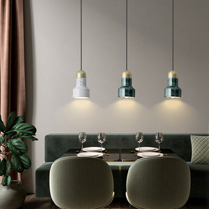 תאורת תליון LED בסגנון נורדי לקישוט בית מלון מנורת זכוכית נברשת מודרנית - Product Image 5