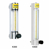 K300/K400 1/8" 1/4" NPT Thread 360° °   Panel Penutup Pembesar Putar dengan Dudukan, Bodi 304SS/Aluminium, Tabung Kaca Mikro Rotameter