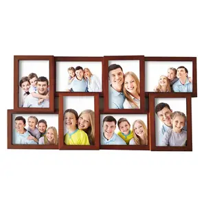 Atacado foto quadro de uma peça-Moldura de madeira siamesa para fotos de casamento, 4/6 polegadas, estúdio fotográfico poroso para crianças