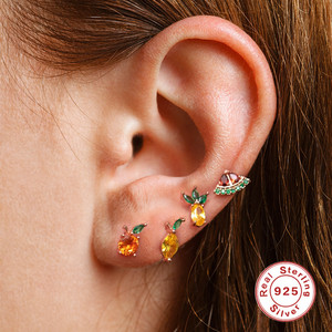 Pendientes ROXI de Frutas Tropicales, Lindos Pendientes de Cristal Multicolor con Forma de Uvas, Melocotones y Cerezas - Product Image 5