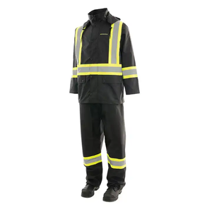 Hi Viz เสื้อกันฝนสะท้อนแสงสำหรับผู้ใหญ่เสื้อกันฝนรุ่น Ansi Class 2สีเขียวสำหรับใช้ในที่ทำงานตามสั่ง2025 - Product Image 3