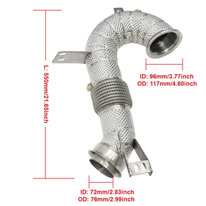 สำหรับ BENZ AMG GT43 GT50 GT53 GLE53 CLS53 GLS53 S450 <span class=keywords><strong>S500</strong></span> M256 3.0ตันท่อระบายไอเสียไหลสูง304สแตนเลส - Product Image 2