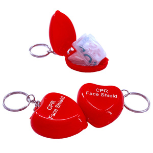 Llavero de máscara de RCP en forma de corazón con una vía Ideal para uso doméstico de profesionales médicos - Product Image 1