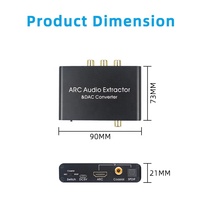 Extracteur audio HDMI ARC Xput 5.1 192KHZ, adaptateur convertisseur DAC