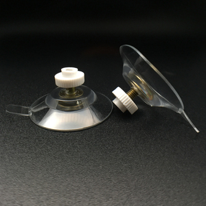 Transparent <b>Plastic</b> Suction Cup with White screw and Metal Screw for Industrial Use - Product Image 1