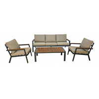 2025 populaire extérieur en aluminium jardin ensembles alliage patio ensemble patio aluminium courbe loisirs canapé ensemble