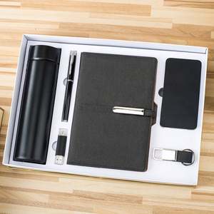 Fun Unique A5 <b>Notebook</b> Pen Vacuum Mug Gift <b>Set</b> with Keyholder/USB Flash and Power Bank for Wedding/office Gift Ideas for Guests - Product Image 6